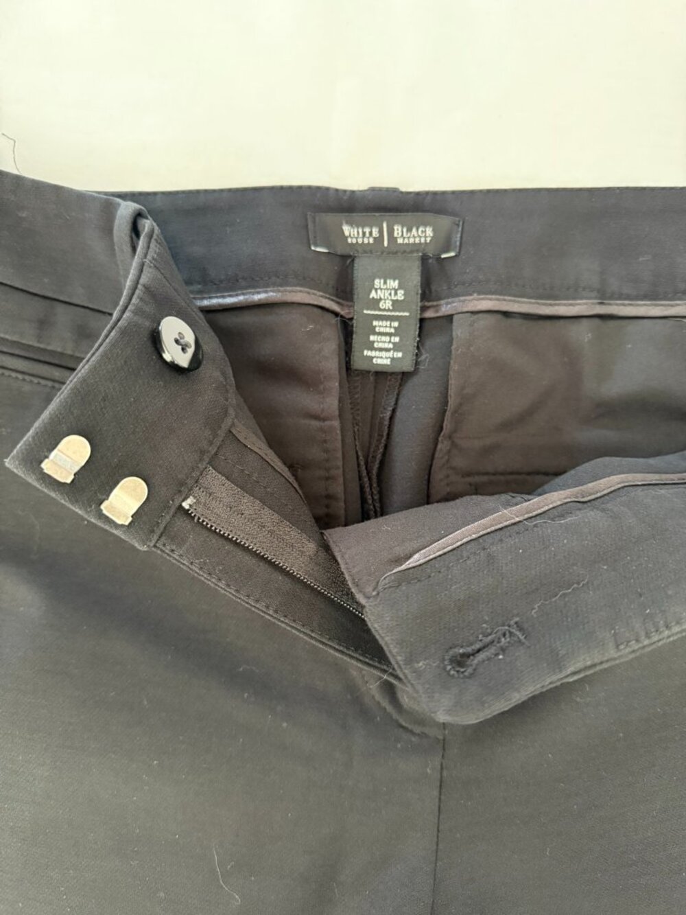White House Black Market Black Slim Ankle Pants Size 6 - Picture 6 of 7